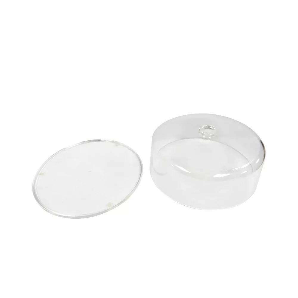 12" Plastic Cake Tray with Lid - Round Dessert & Bakery Tray, Dishwasher-Safe, Clear - Image 5