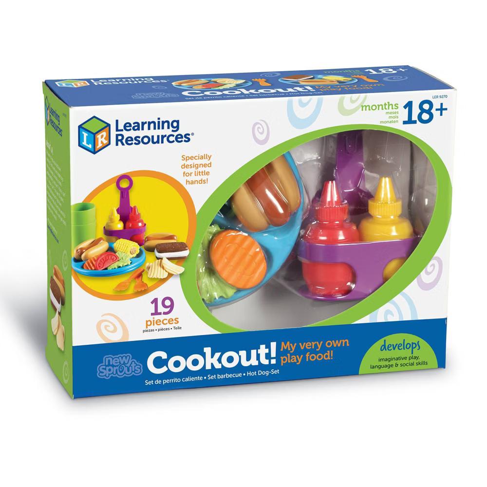 New Sprouts Cookout!: Pretend Kitchen Toy Set for Social Skills Development, Includes 19 Plastic Pieces - Image 4