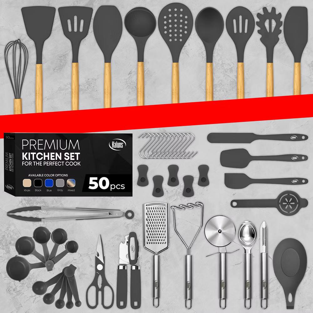 Kitchen Utensils Set, 50 Piece Silicone And Stainless Steel Cooking Utensils, Heat Resistant Kitchen Tools - Image 15