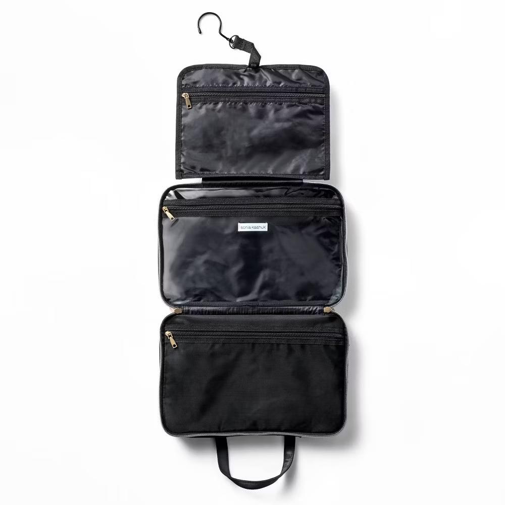 Hanging Travel Weekender 3 Compartment Toiletry Bag - Image 3