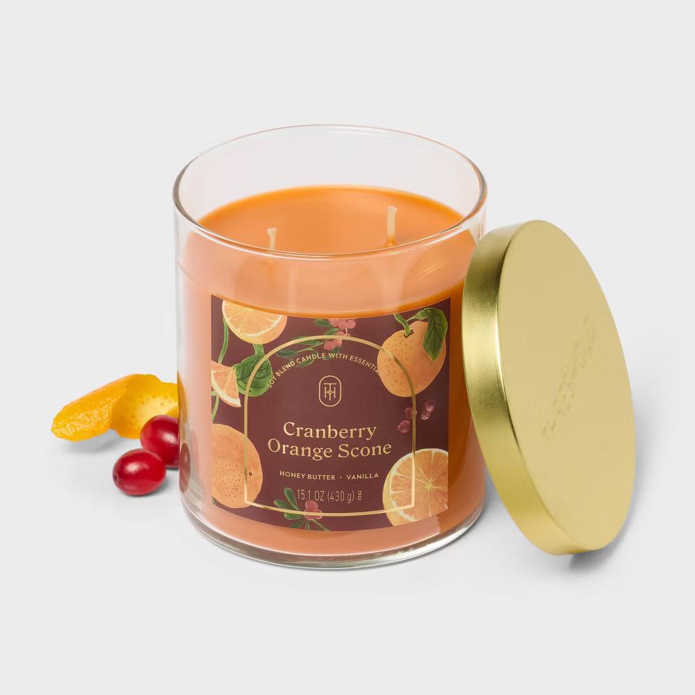 2 Wick Glass Jar Candle with Lid 15.1oz - Image 16
