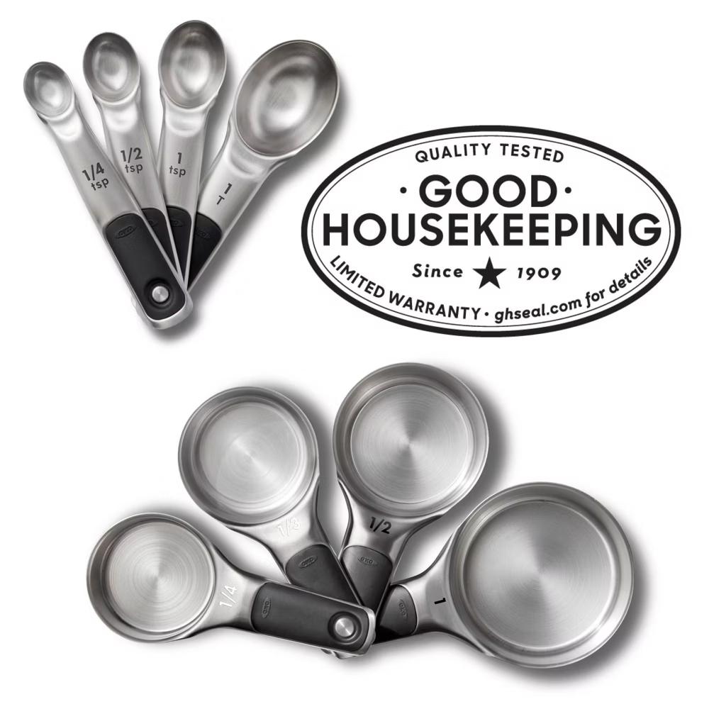 4pc Stainless Steel Magnetic Measuring Spoons Black: Nesting Design, Dishwasher-Safe, Includes Teaspoon & Tablespoon - Image 6