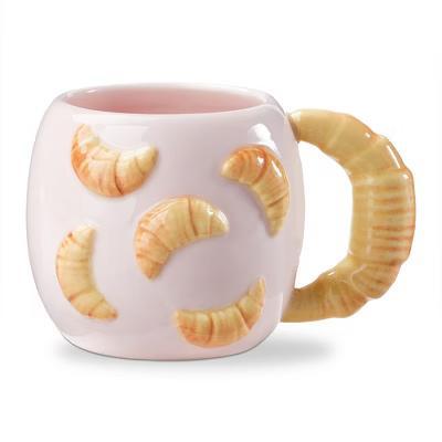 Croissant Mug Earthenware 17 oz Multi 4.11 x 4.11 x 3.8 in - Image 2