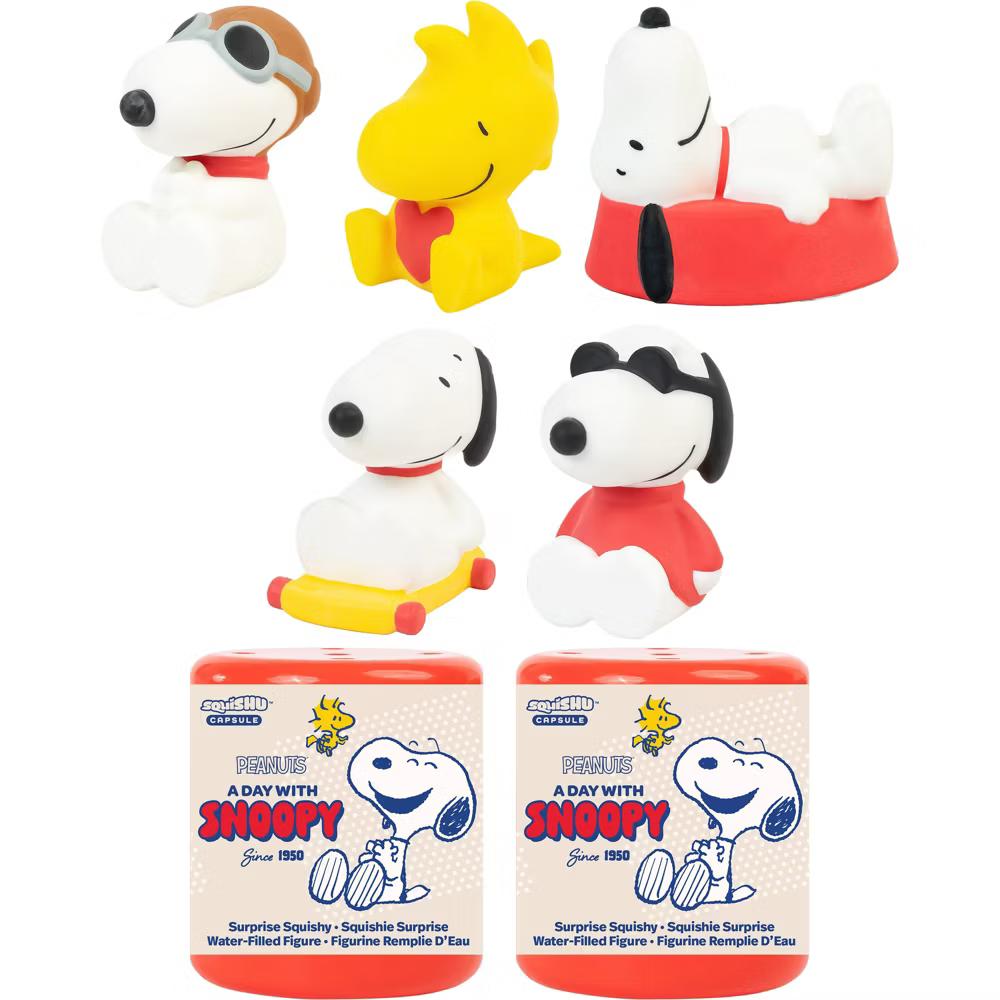 Capsule Snoopy Peanuts Surprise Blind Collectible Surprise Toy Squishy Figurine SquiSHU Series 1 A Day With Snoopy - Image 8