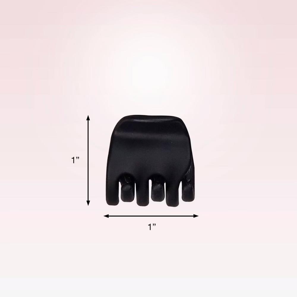 No-Slip Grip Mini Claw Clips - Matte Tortoise/Black - All Hair - 6pcs: Hair Styling, Solid Pattern - Image 5