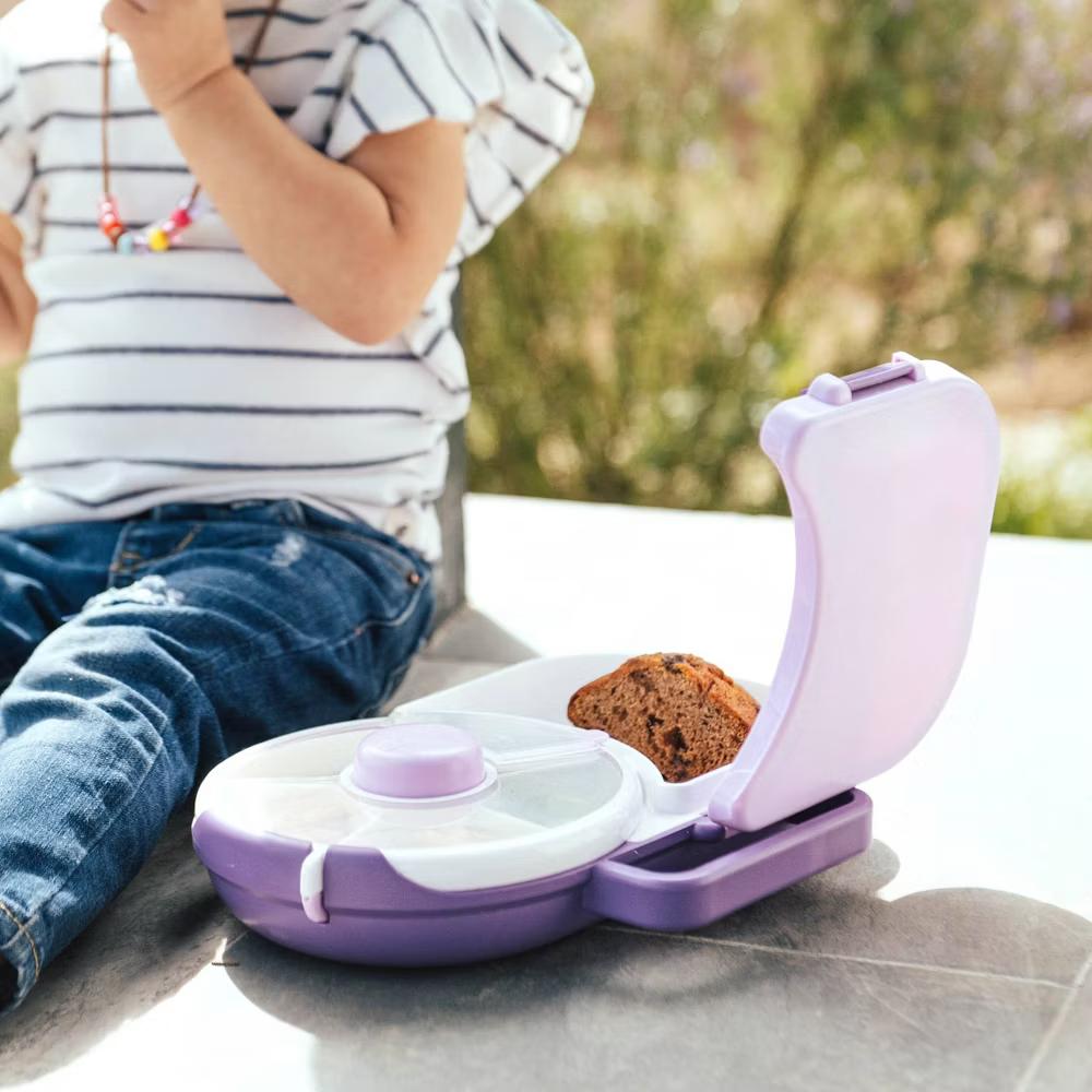 GoBe Kids' 2-in-1 Bento Style Lunchbox with Small Snack Spinner Flip