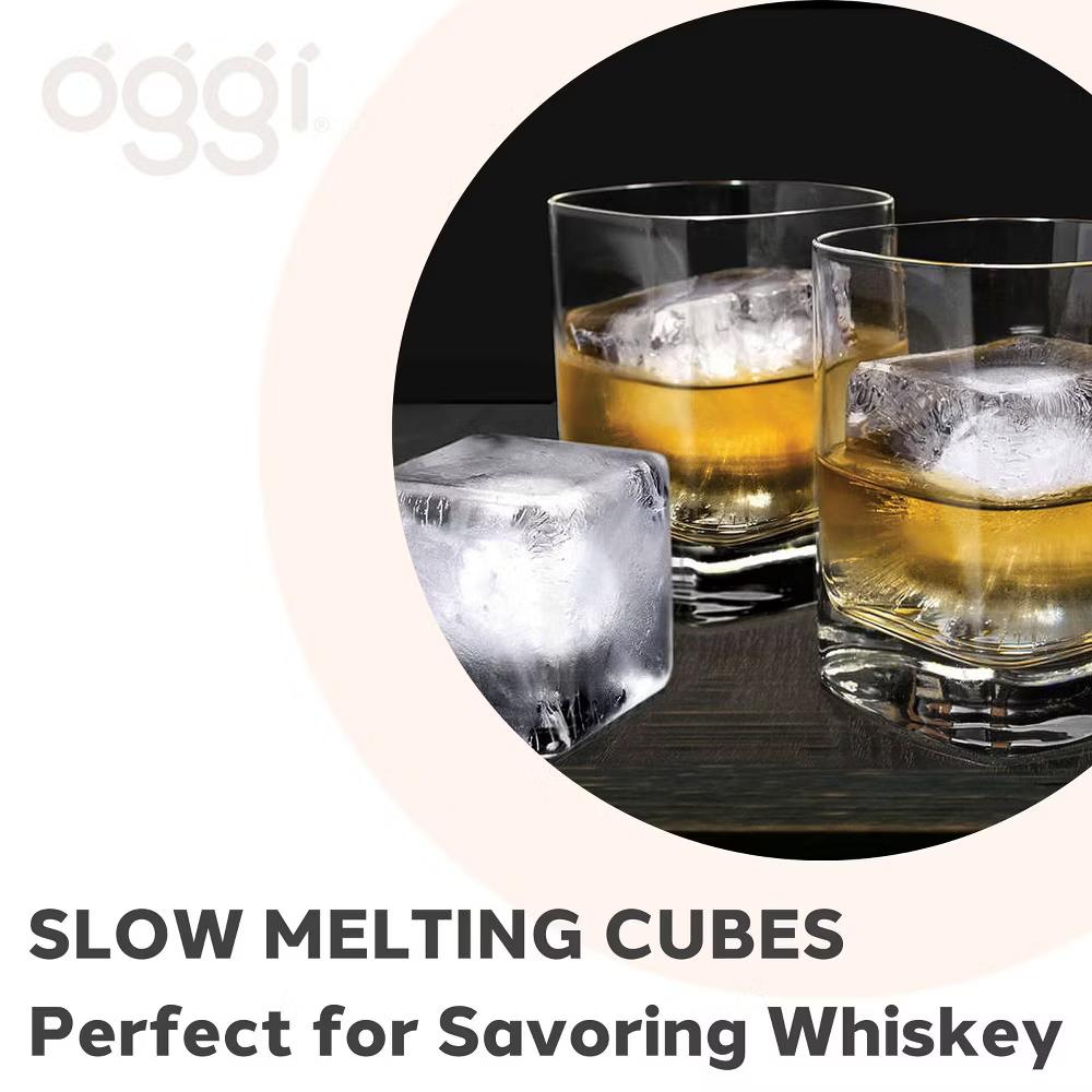 Oggi (Set of 2) Large Square 6 Cube Ice Trays Gray - Image 2