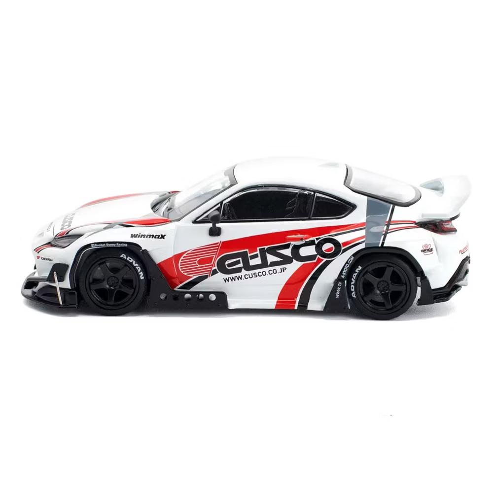 Toyota Pandem GR86 "Cusco" White with Racing Graphics 1/64 Diecast Model Car - Image 3