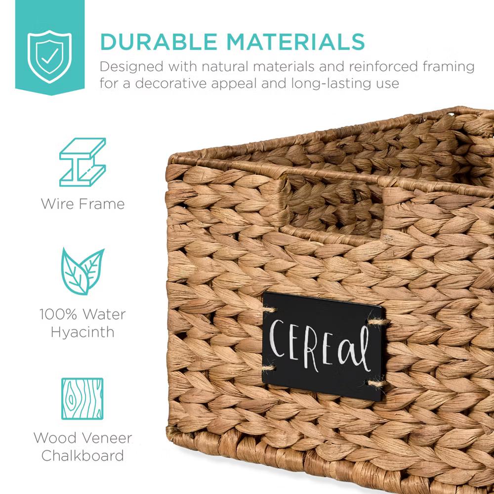 Set of Woven Water Hyacinth Baskets - Image 21