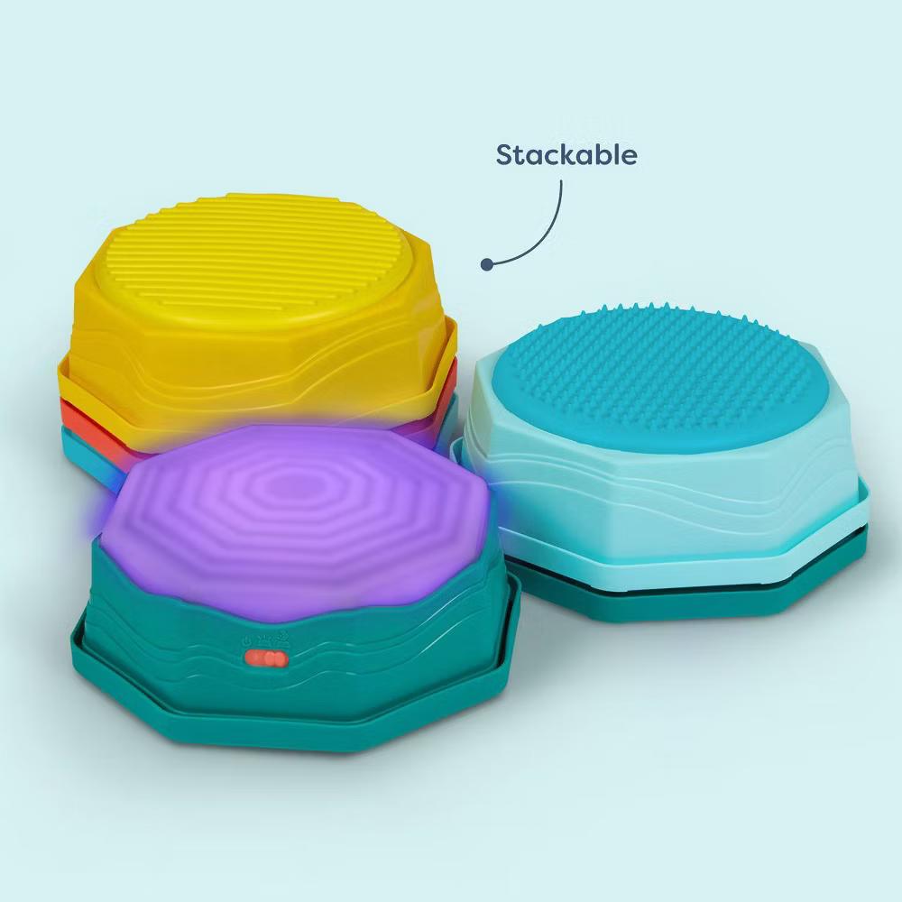 Step 'n' Glow Balance Pods - 6pc Sensory Stepping Stones with Lights for Active Play - Image 8