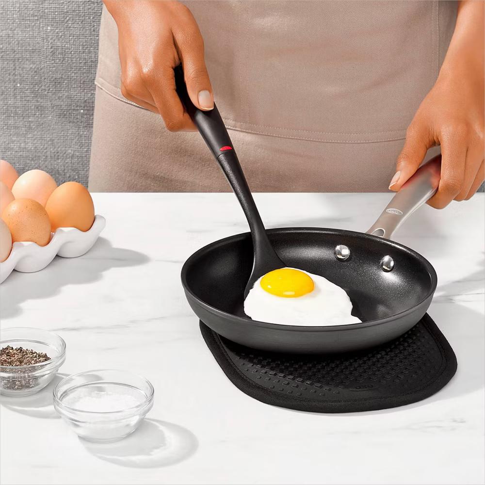 3pc Nylon Utensil Set Black: Kitchen Utensils with Soft-Grip Handle, Includes Pasta Spoon & Slotted Turner - Image 6