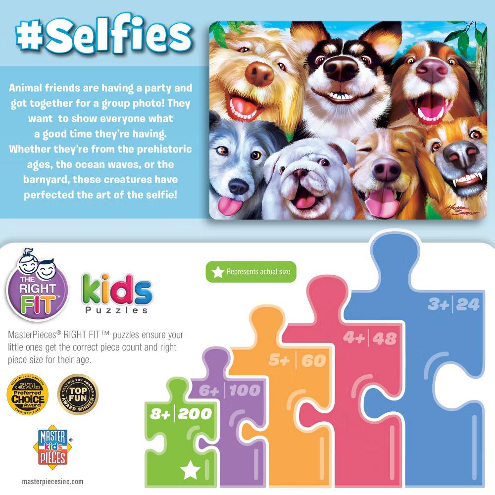 200 Piece Selfie Puzzle, Goofy Grins, Educational Family Fun - Image 4