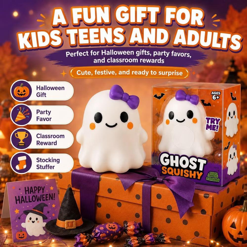 Link Large Ghost Squishy Sensory Fidget Toy 5.7inch - Image 5