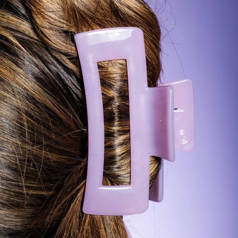 Locked In Claw Clips for Thick Hair - Cream/Purple - 2ct - Image 7