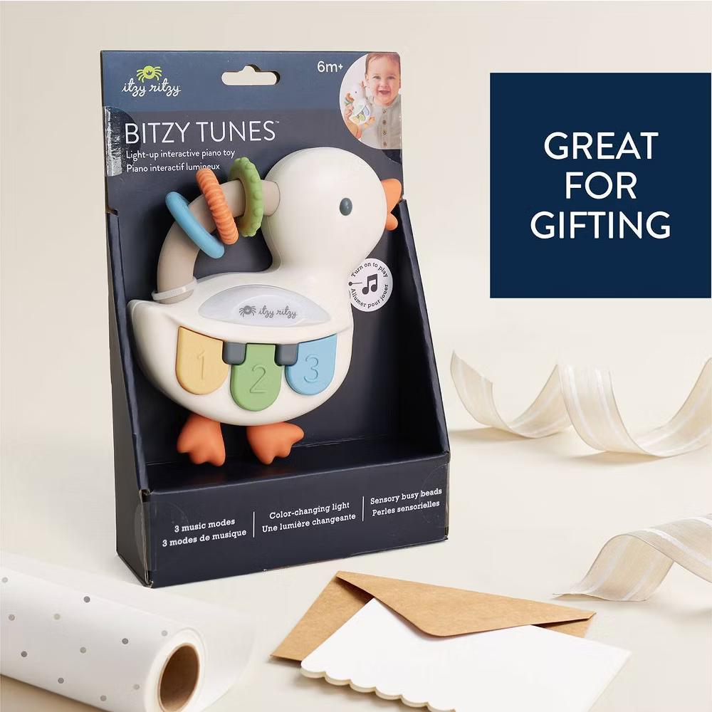 Bitzy Tunes Light Up Interactive Piano Toy - Goose - Image 5