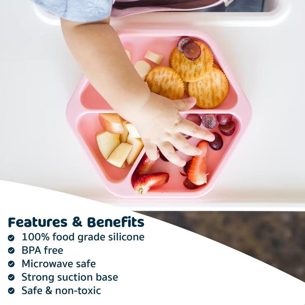 Silicone Suction Divided Plate Baby/Toddler Dish for Independent Eating - Image 32