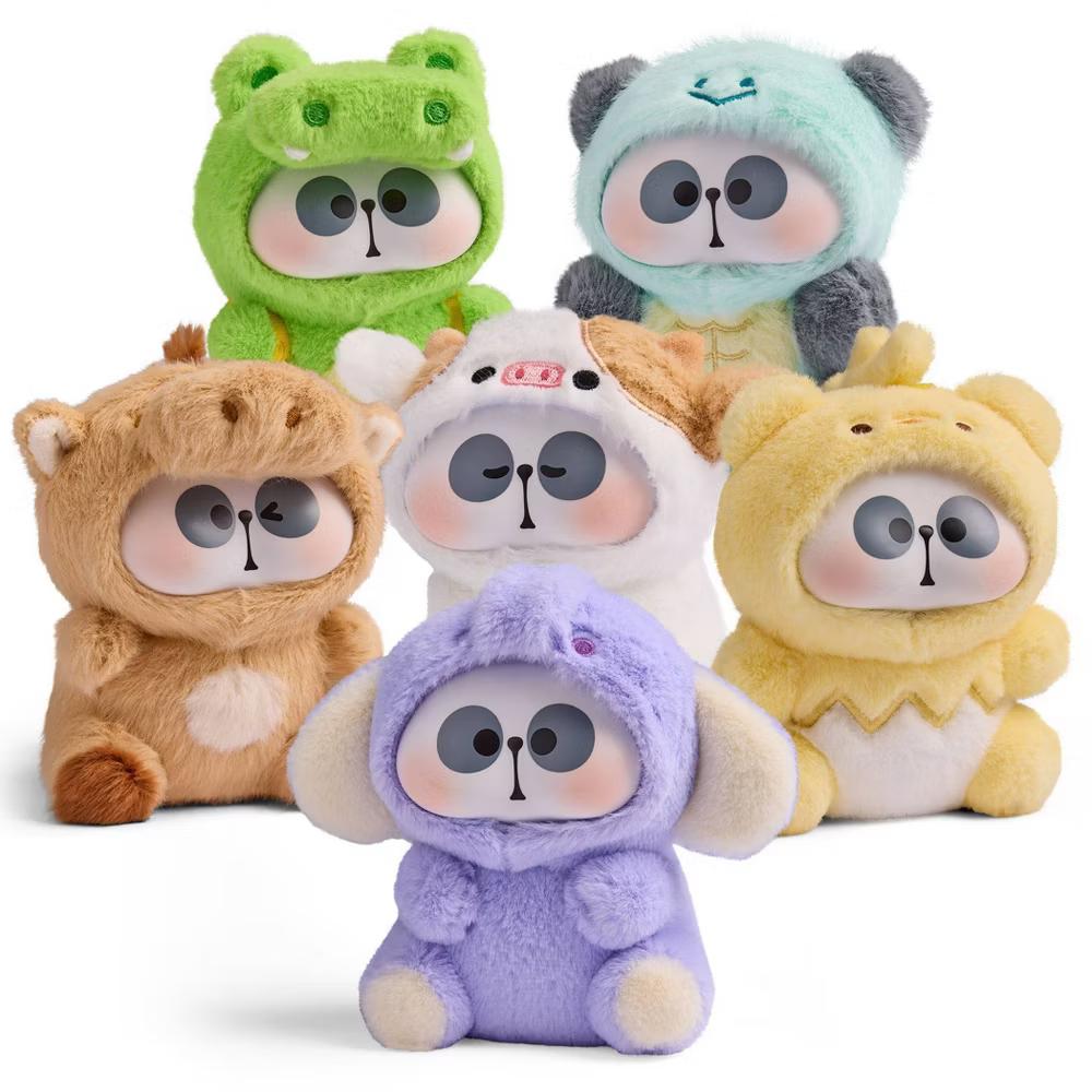 Mr. Pa Animal Daycare Series Collectible Plush Panda Stuffed Animal Surprise Blind Box Keychain - Image 7