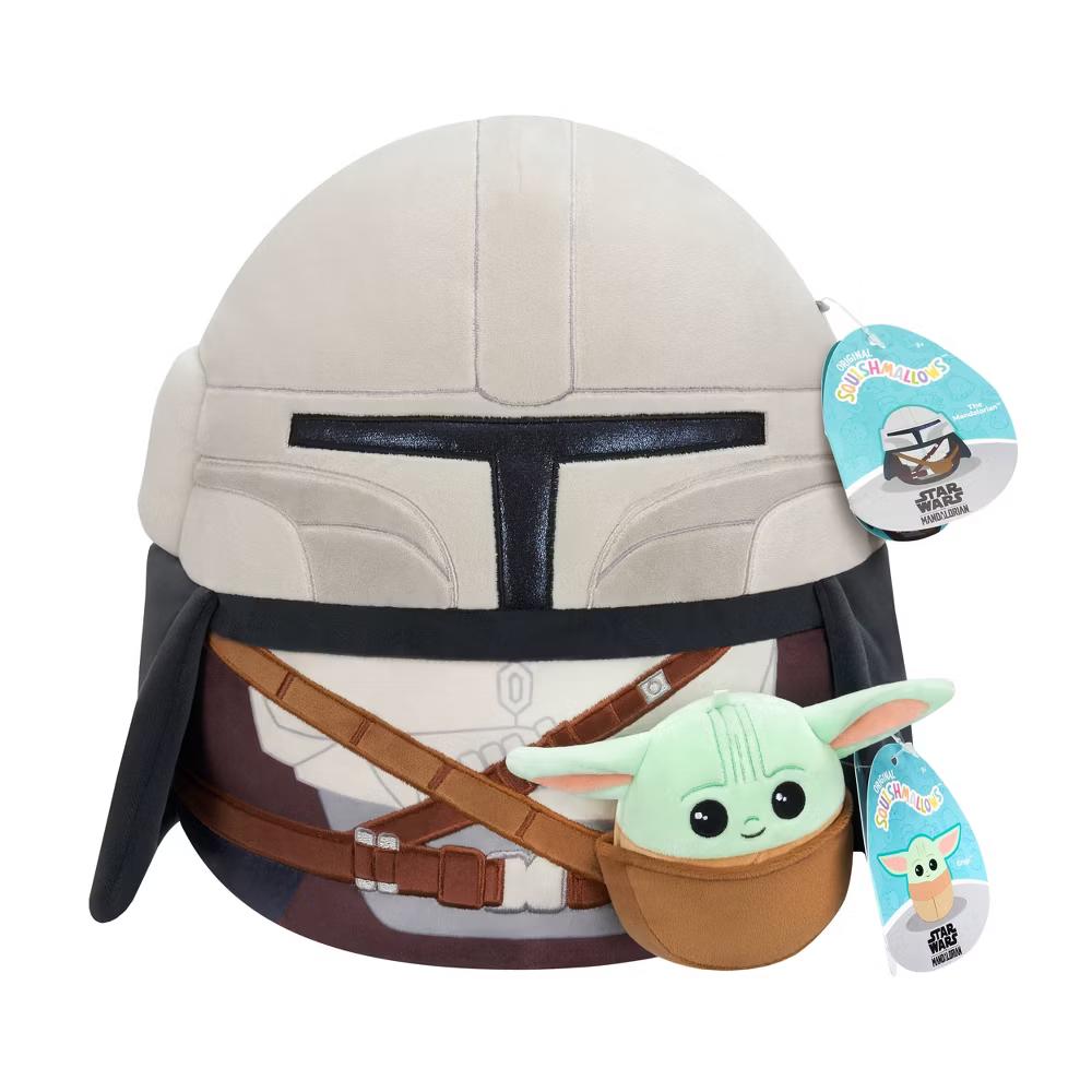 The Mandalorian 12" Mandalorian with 3.5" Grogu Medium Plush Toy - Image 23