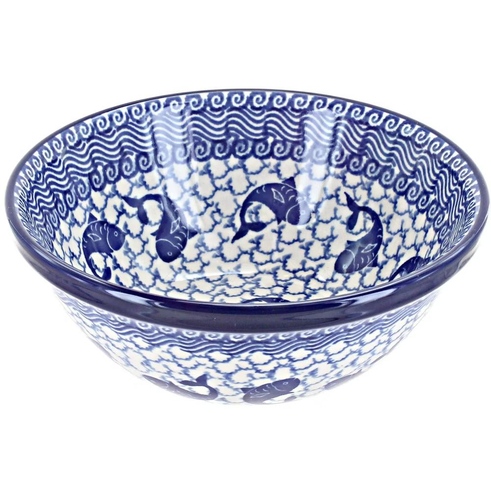 Blue Rose Polish Pottery Ceramika Artystyczna Cereal Bowl - Image 24