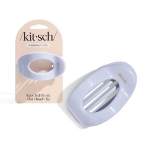 Medium Flat Cloud Hair Claw Clip - Hydrangea Breeze: For All Hair Types, Recycled TPU, 1 Piece