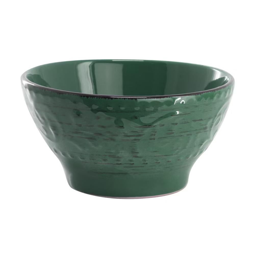 Malibu Sea Glass 16-Piece Dinnerware Set in Dark Green - Image 20