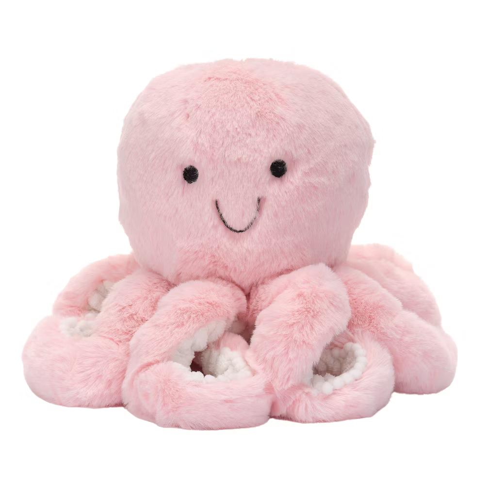 Sea Dreams Pink Plush Octopus Stuffed Animal Toy - Bubbles - Image 3