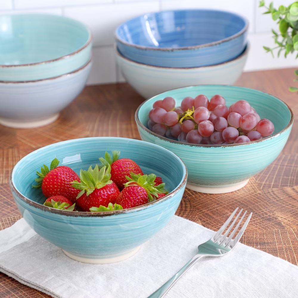 Ridge 6.25 Inch 6 Piece Round Stoneware Assorted Bowl Set - Image 2