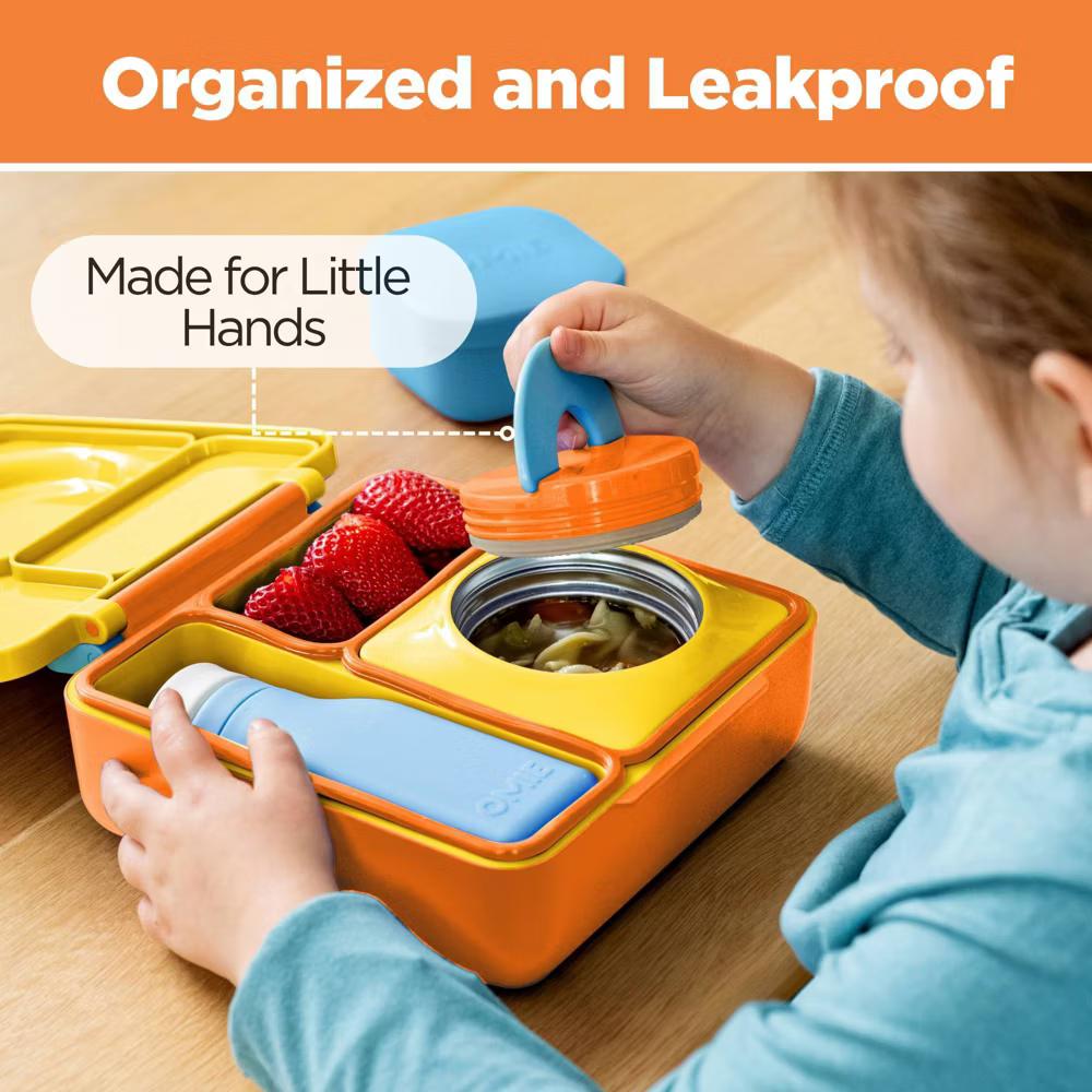 OMIEBox Insulated Bento Lunch Box with Leakproof Thermos Food Jar 3 Compartments - Image 79