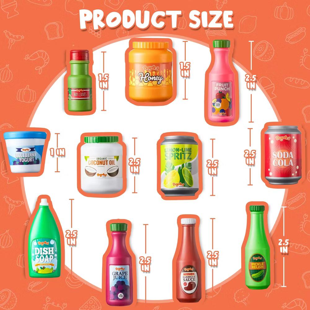 30 Pcs Play Food Grocery Cans, Party Play Set, Play Kitchen Accessories, Gifts & Indoor Toys for Kids Toddlers 3 4 5 6 Years Old - Image 7