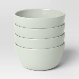 8oz 4pk Stoneware Avesta Mini Rice Bowls Light Green