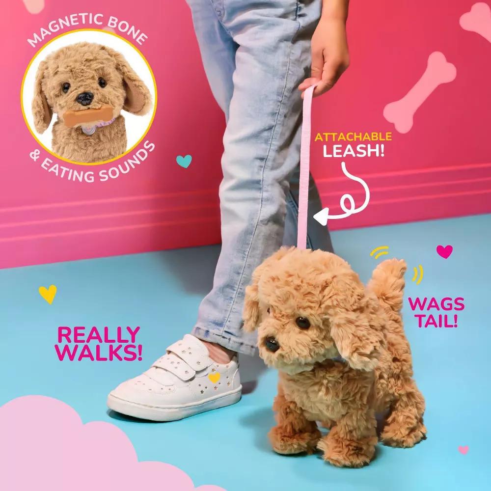 Playful Paws Goldendoodle Puppy Walking & Barking Electronic Interactive Pet Dog Plush: Plastic Polyester Toy - Image 8