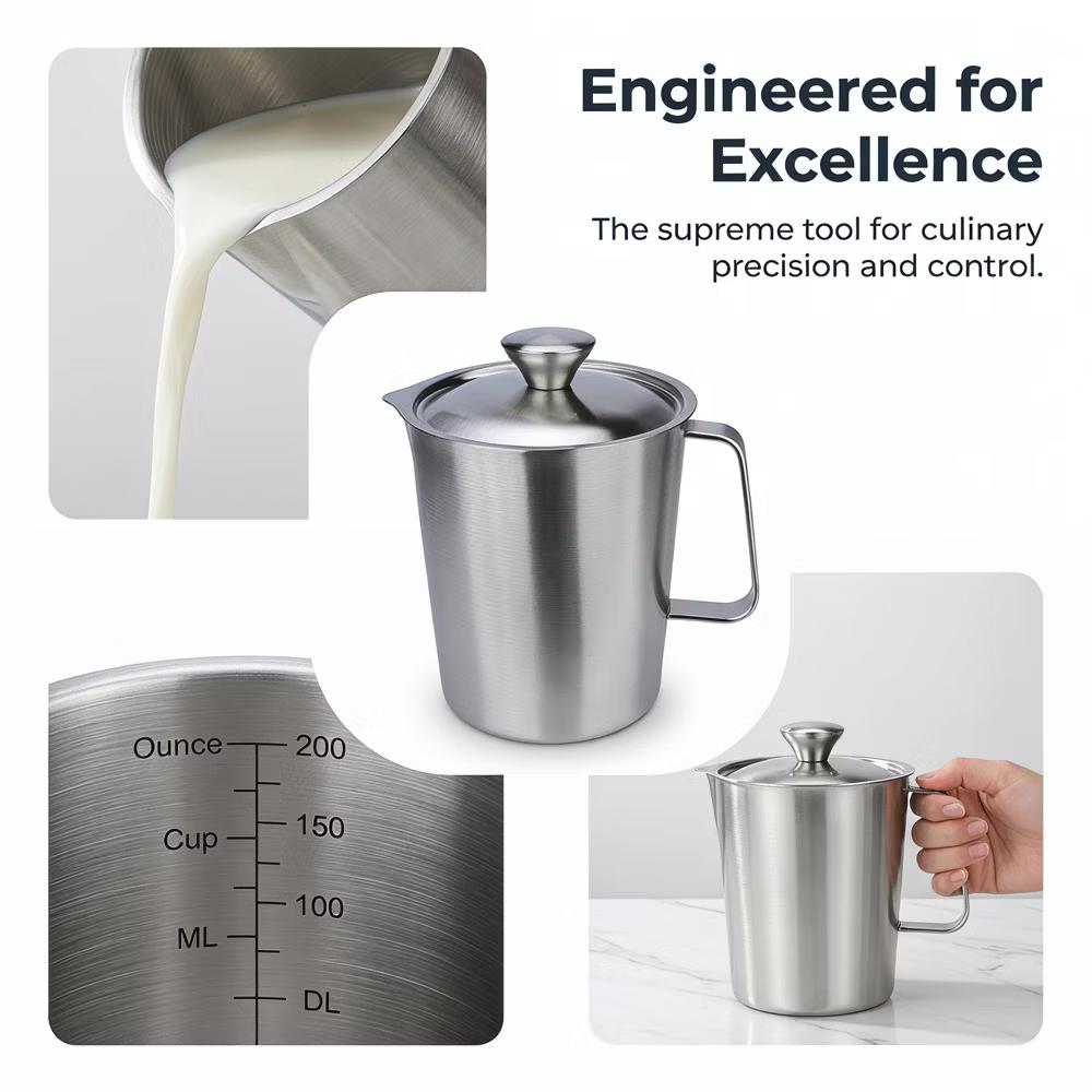 Measuring Cup, 1 Cup Stainless Steel Measuring Cup with Easy Read Lines for Baking Recipes - Image 10