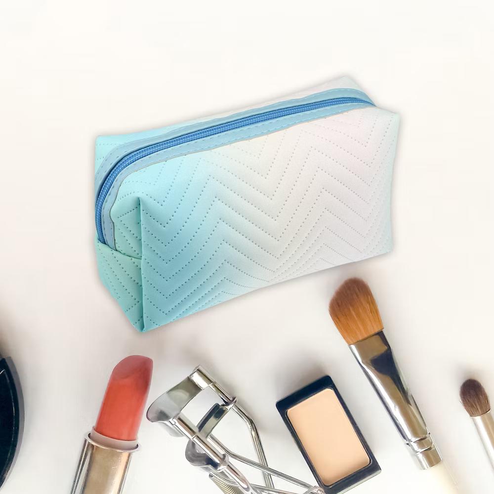Travel Makeup Bag Portable Toiletry Bag Small Cosmetic Organizer Gradient - Image 5
