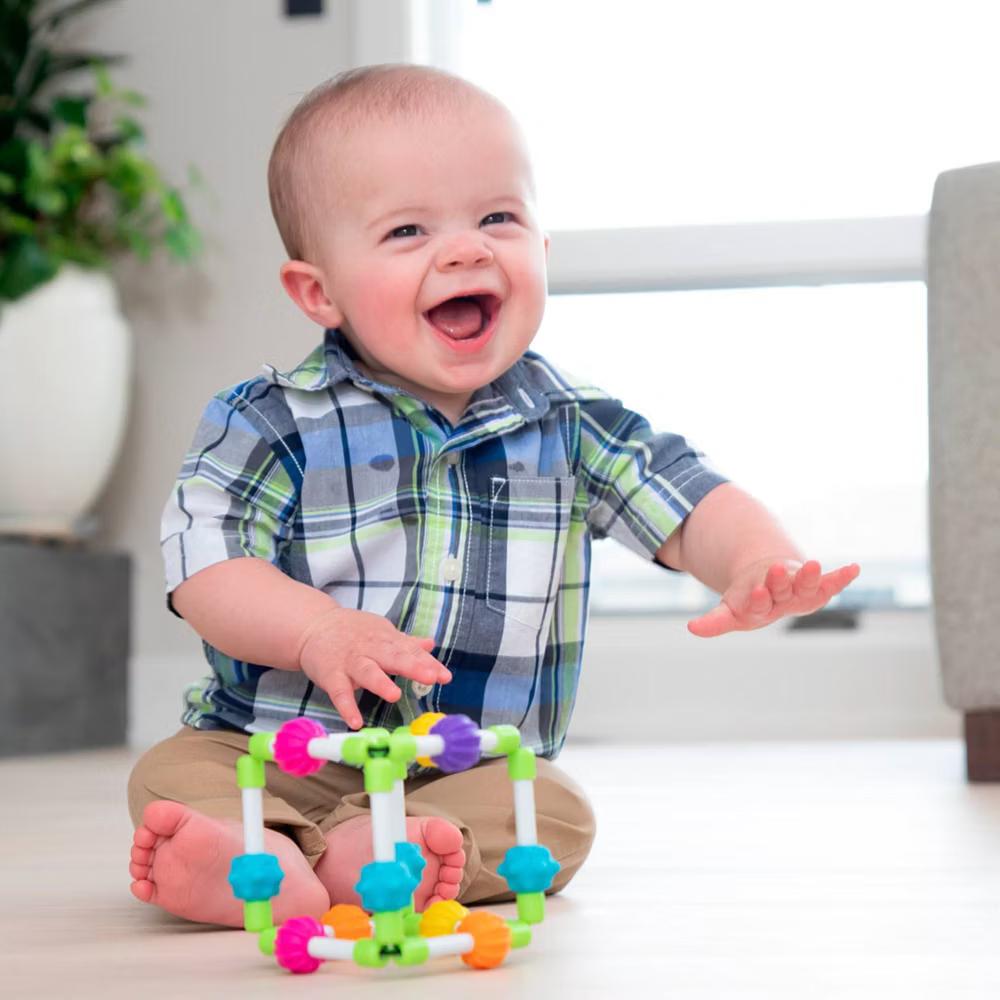 Quubi Cube Baby Learning Toy: Sensory Development, Fine Motor Skills, BPA-Free, Multiple Textures - Image 2