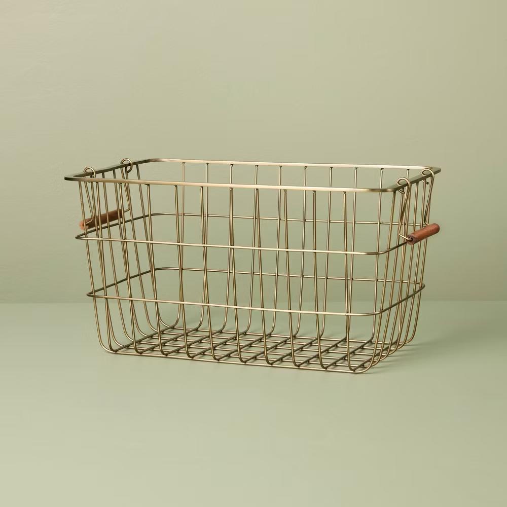 Rectangular Brass Wire Storage - with Magnolia - Image 9