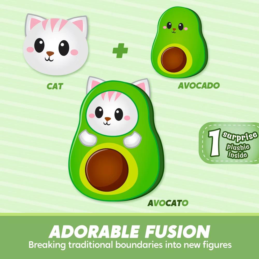 Avocato Stuffed Animal, 9" Kawaii Cat Plush Toy, Soft Plushie Cute Toy for Kids and Adults, Easter Birthday Gift for Boys Girls 3 4 5 6 - Image 4