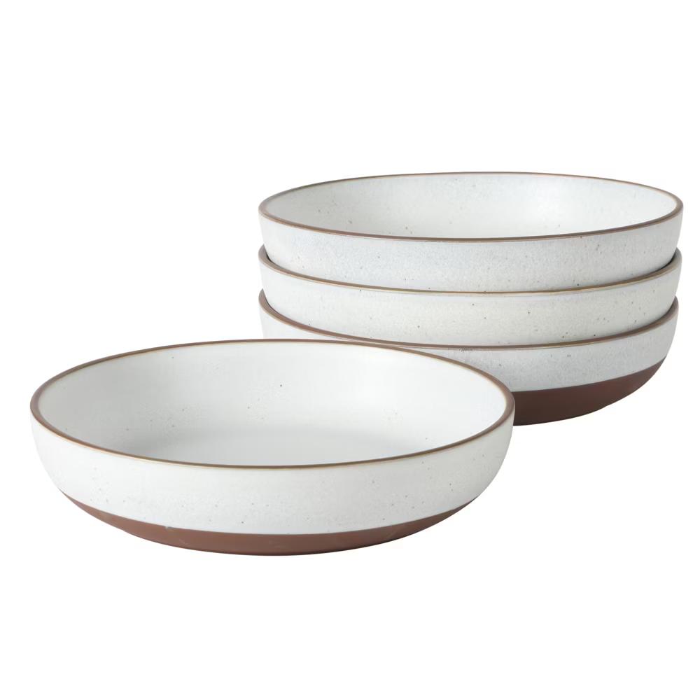 William Crest 4pc 8.5" Stoneware Dinner Bowls, Reactive Glaze, Large Soup/Pasta/Salad, Microwave & Dishwasher Safe - Image 18