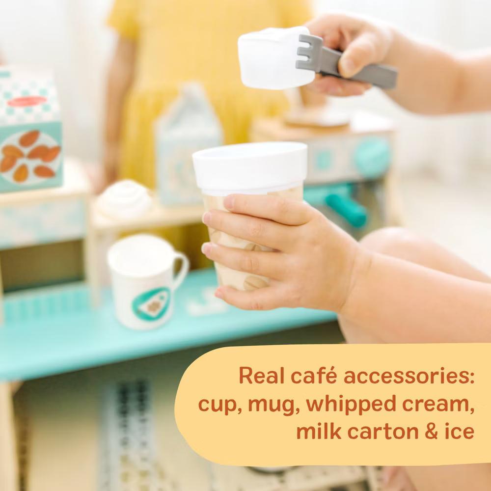 Wooden Café Barista Coffee Shop (35pc): Creative Pretend Play Set, Kitchen Accessories Included - Image 7