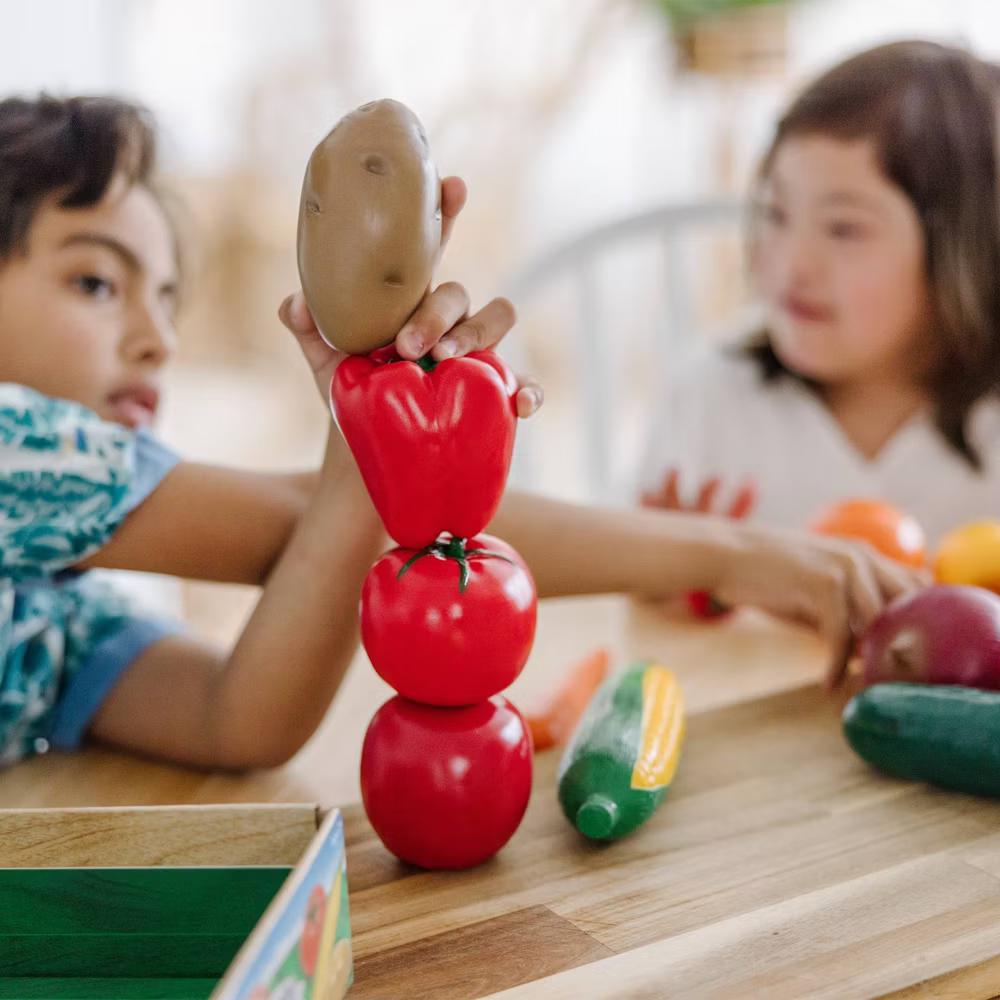 Play-Time Produce Fruit (9pc) and Vegetables (7pc) Realistic Play Food - Image 4