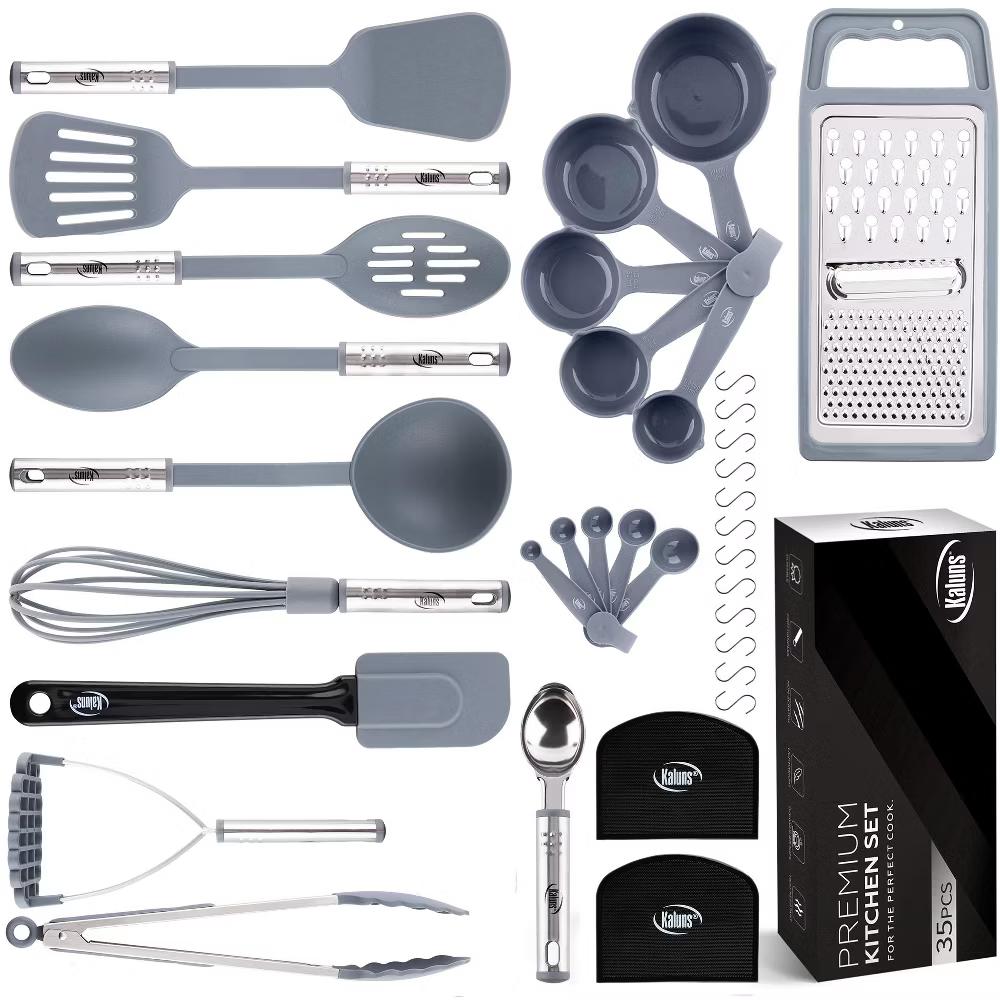 Kitchen Utensils Set, Nylon and Stainless Steel Cooking Utensils, Dishwasher Safe and Heat Resistant Kitchen Tools - Image 20