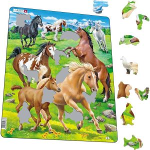 Larsen Puzzles Horses Kids Jigsaw Puzzle - 65pc