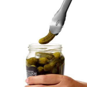 Mini Tongs: Stainless Steel Kitchen Tongs for Cooking & Serving, Small Metal Tongs, Dishwasher-Safe, 8.25" Length