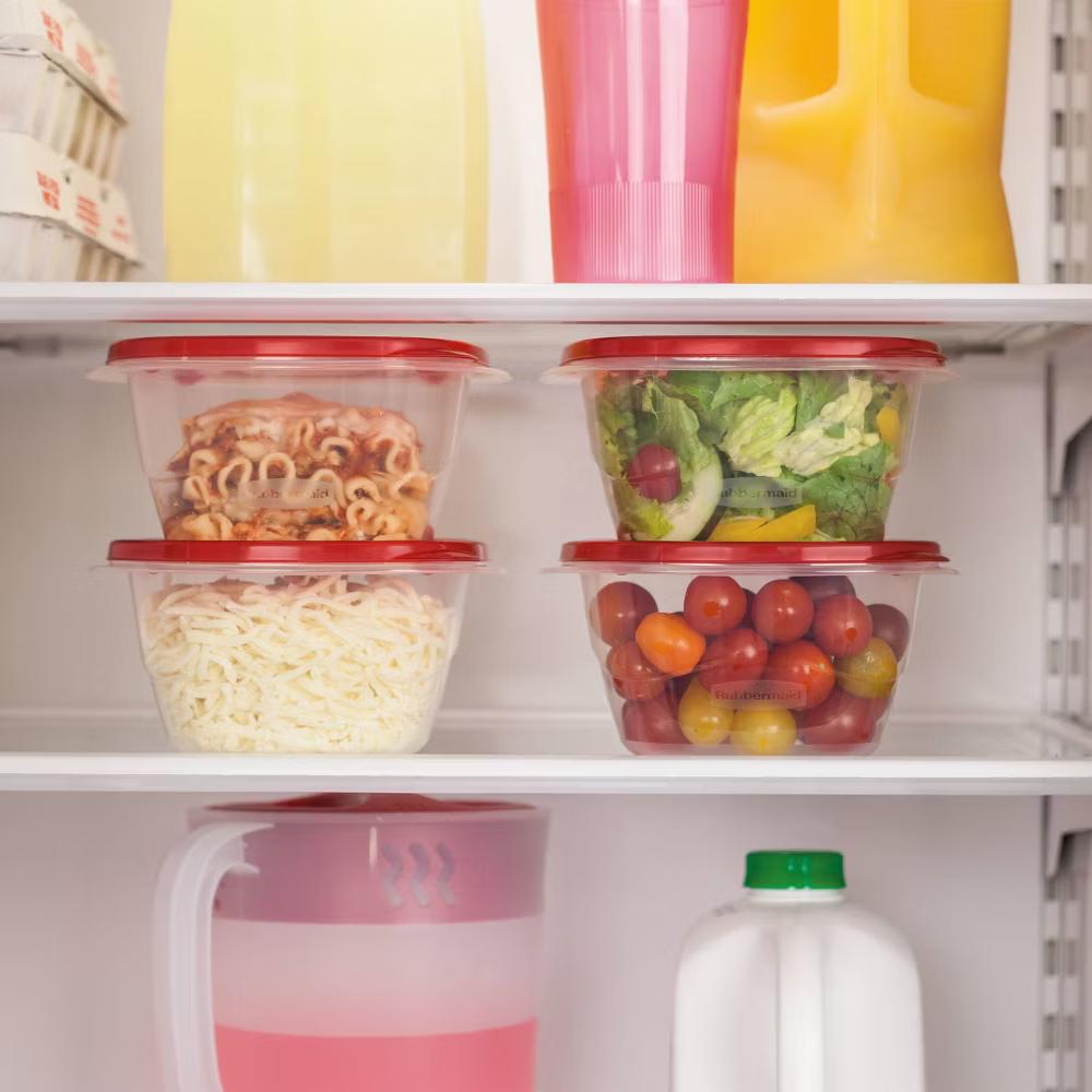 4pk 5.2c TakeAlongs Deep Square Food Storage Containers Ruby Red: Plastic Containers with Lids, Dishwasher-Safe - Image 8