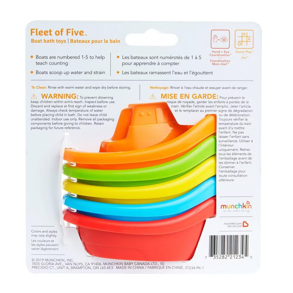 Fleet Of Five Boats Bath Toy - Image 3