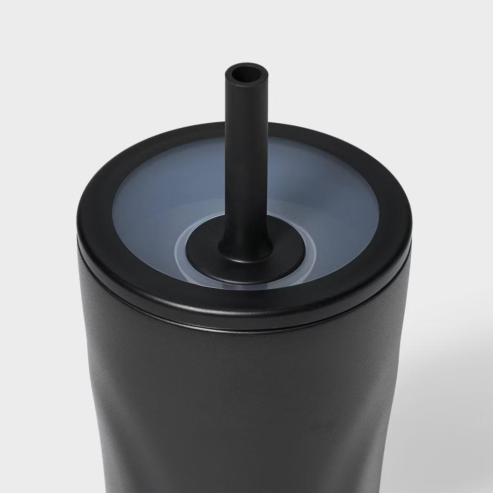 20 fl oz Stainless Steel Tumbler with Straw - Image 4