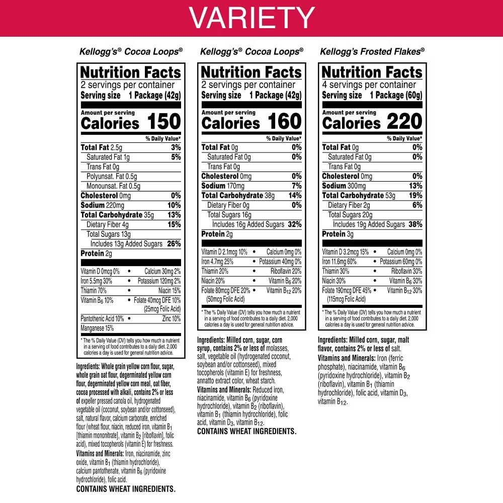 Kellogg's Variety Pack Breakfast Cereal Cups - 14.4oz/8ct - Image 6
