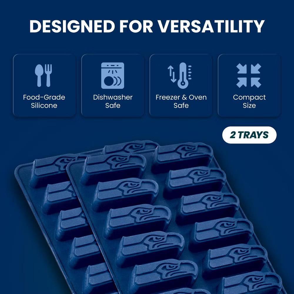 FanPans 2-Pack Team Ice Cube Trays - NFL Seattle Seahawks - Image 5