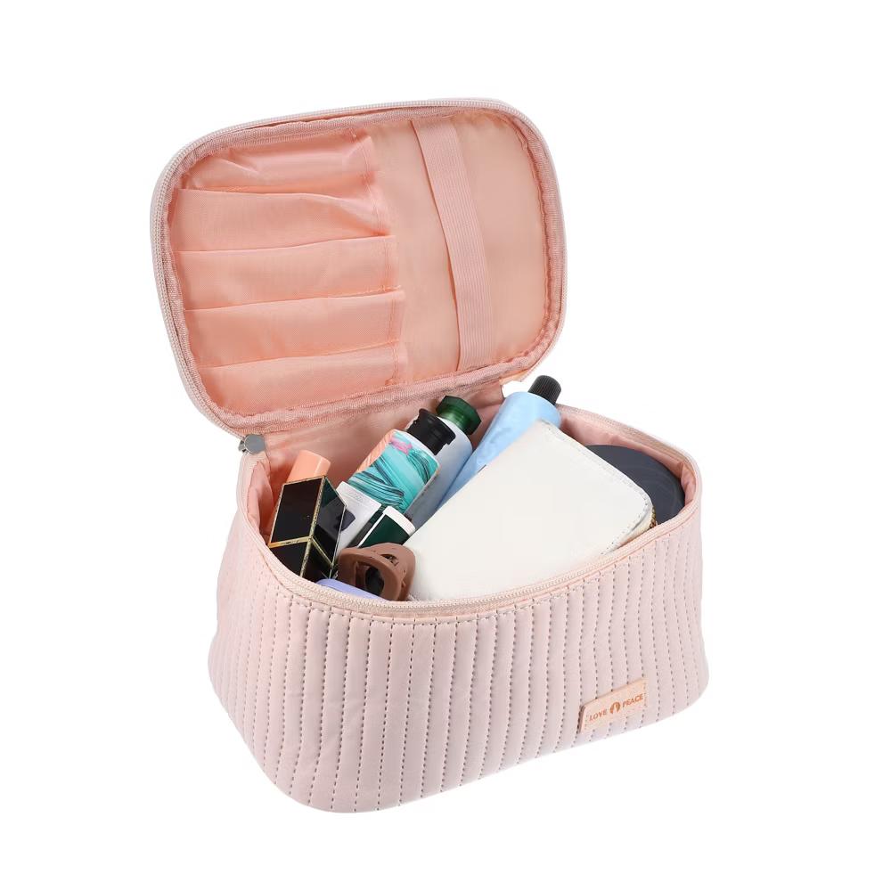 Polyurethane Faux Leather Large Makeup Bag Brush Organizer for Women 1 Pc - Image 30