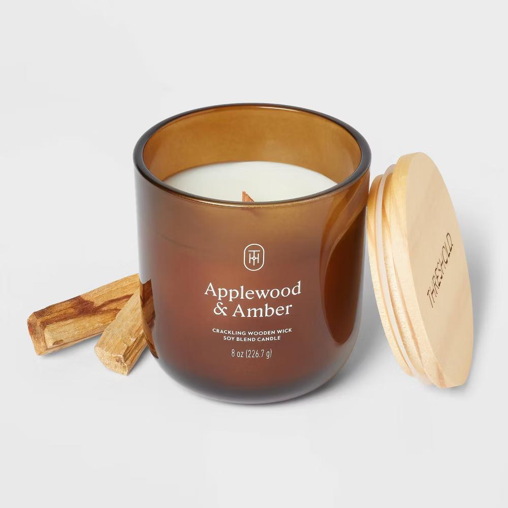Glass Wooden Wick Jar Candle - Image 6
