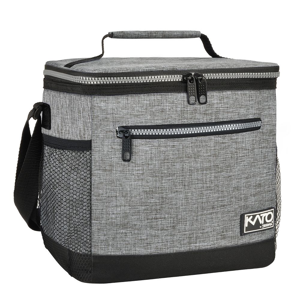 9.3" Insulated Lunch Bag with Water Bottle Pocket, Leakproof 20 Cans Lunch Tote with Front Zipper Pocket, Zipper Closure Lunch Box - Image 15